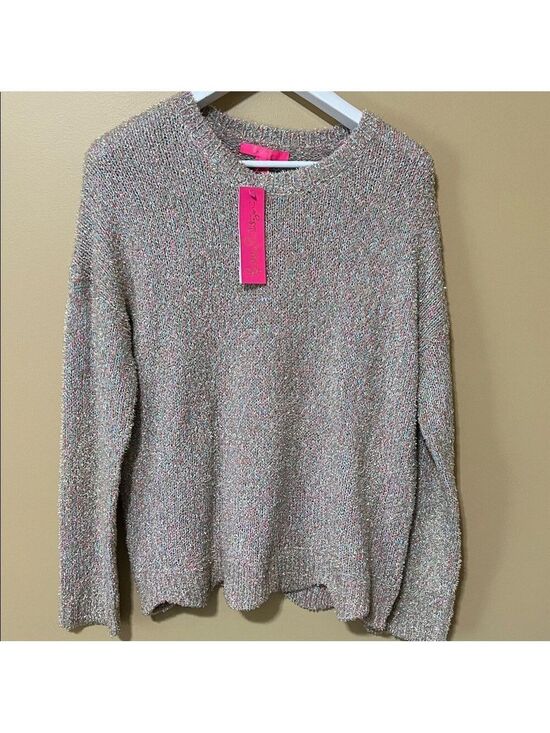 Lilly Pulitzer Sweaters - Lilly Pulitzer Gliana Sweater. Pastels with gold thread. NWT. XL